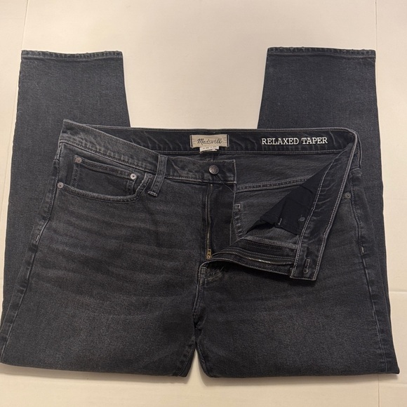 Madewell Mens Relaxed Taper Jeans In Claybrook Wash Size 36x30 - Picture 6 of 13